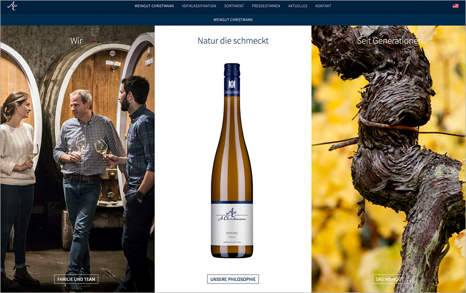 Weingut Christmann Webdesign